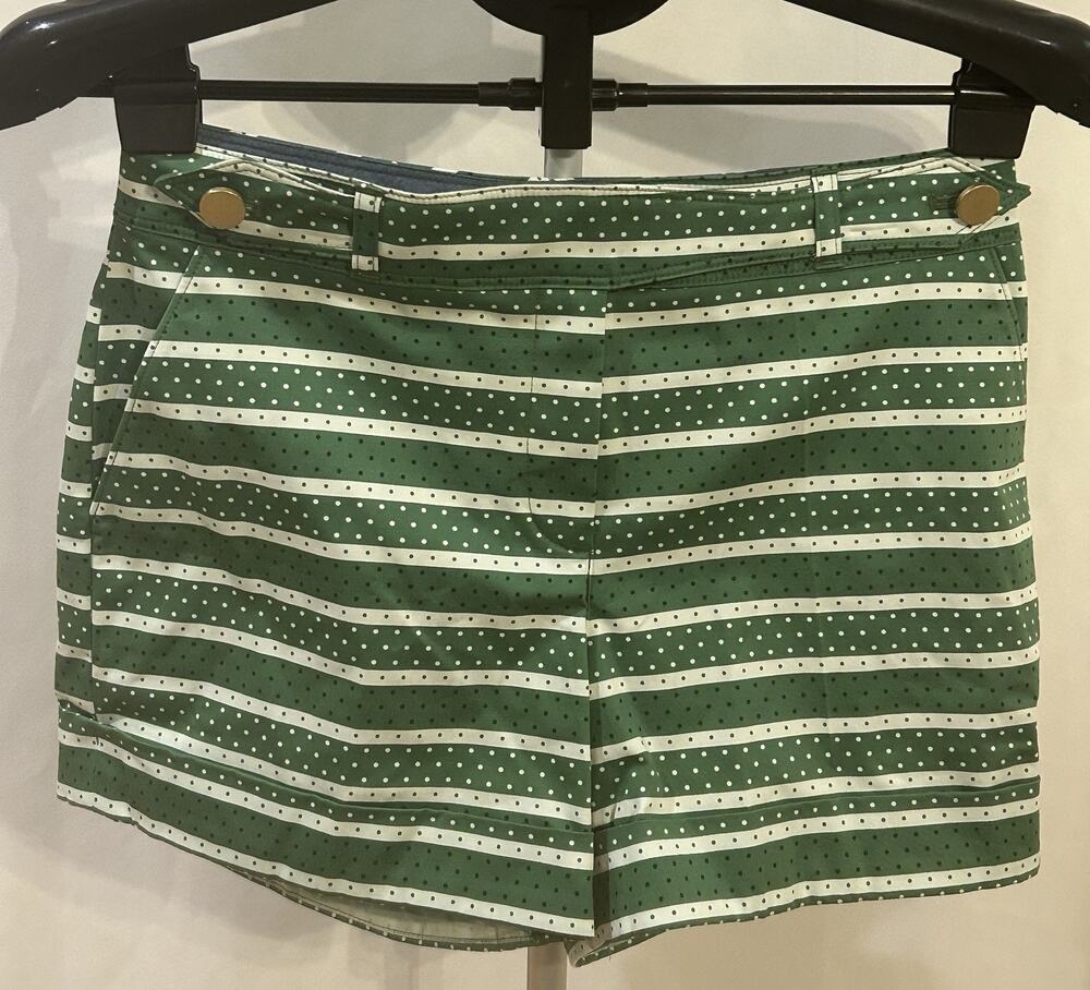 NWT Anthropologie Meadow Rue Stripped Polka Dot Shorts size 0